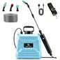2.4 Gallon Battery Powered Sprayer, 9L Electric Pump Sprayer for Large Lawn & Yard, 2-Speed & 5 Spray Modes with 3 Nozzles, Telescopic Wand, Battery Indicator, Shoulder Strap - color: Blue/2.4 Gallon