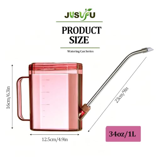 Watering Can Indoor, 34oz/1000ml - color: Pink 34oz