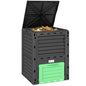 Outsunny Garden Compost Bin, 80 Gallon Large Capacity Composter, Green - color: Green