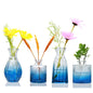 Glass Bud Vases 4 Pack, Small Deepblue Flower Vases for Wedding Centerpiece - color: Deepblue