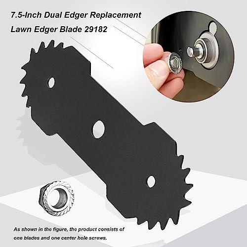 Karbay 7.5-Inch Dual Edger Replacement Lawn Edger Blade 29182 Compatible with Greenworks 27032 Electric Edger - 2 Pack