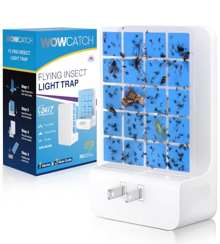 Unique Double-Sided Fruit Fly Traps for Indoors, Plug-in UV Indoor Fly Trap