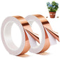 2 Pcs Copper Tape for Slugs and Snails, 1 Inch X 66 ft - size: 1 Inch x 66 ft