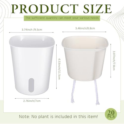 Ziliny 20 Pcs 3.74 Inch Self Watering Planters with Water Indicator - size: 3.74 Inch