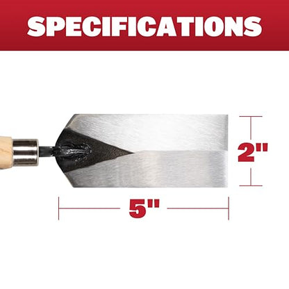 MARSHALLTOWN Margin Trowel, 5 x 2 Inch, Masonry Tool, Tile Tool - size: 5 x 2 Inch