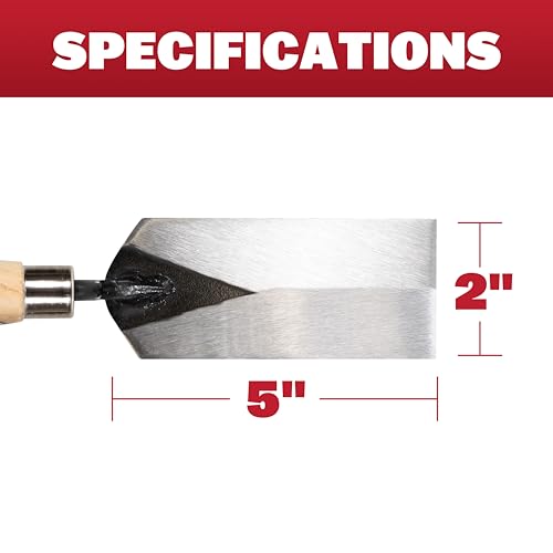 MARSHALLTOWN Margin Trowel, 5 x 2 Inch, Masonry Tool, Tile Tool - size: 5 x 2 Inch
