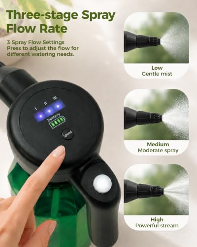 Bamworld Electric Spray Bottle 2L Rechargeable Battery Powered Sprayer