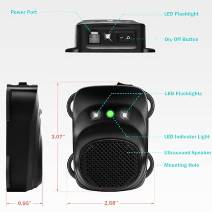 Loraffe 12V/24V Ultrasonic Under Hood Rodent Repellent for Car Engines
