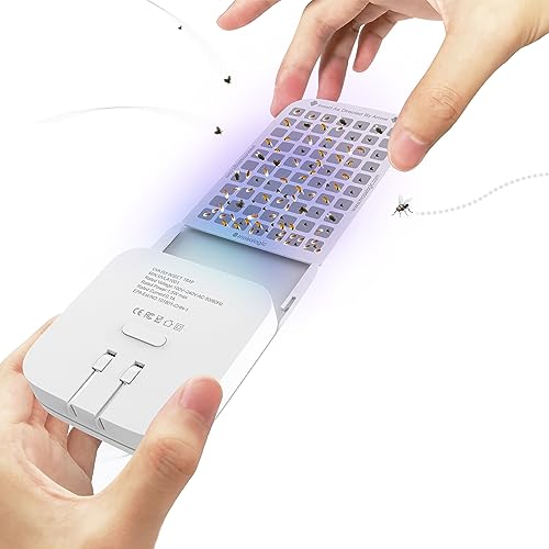 Mosalogic Sticky Card Refill Replacement Glue Cards for Flying Insect Trap Indoor Bug Trapper Fly Zapper-5pack (No Device) - color: White, size: 5 Refills