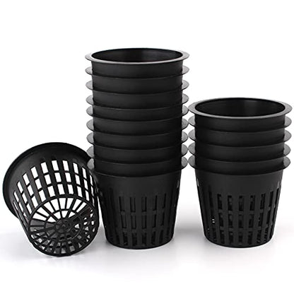 Plastic Net Cups Pots for 3 Inch Holes for Hydroponics, 15 Pack