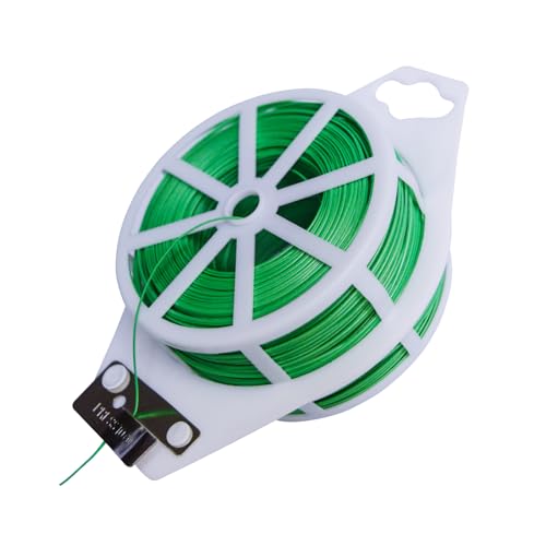 Twist Ties 656ft/200m with Cutter, Reusable Plastic Coated Garden Wire