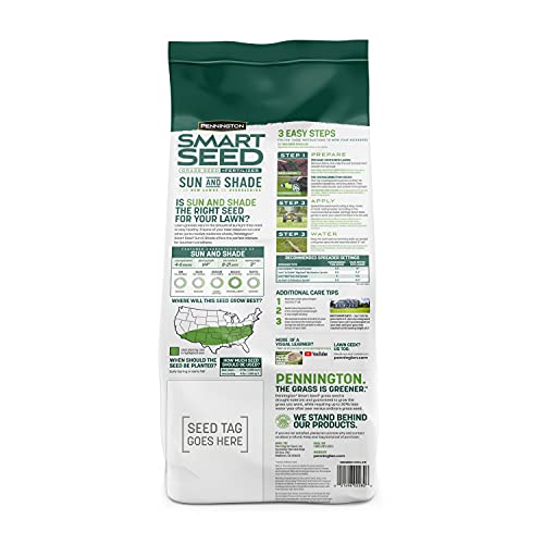 Pennington Smart Seed Sun & Shade Mix, South Tall Fescue Grass Seed, 7 lb - size: Sun & Shade South 7lb