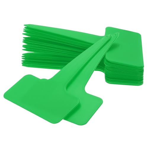 uxcell 100Pcs 4 Inch Plant Labels Large T-Style Garden Marker Plant Tags Garden Labels for Flower Beds,Pots Vegetables Green - color: Green