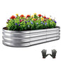 Galvanized Garden Bed kit for Vegetables/Herbs/Flowers (4X2X1) - size: 4X2X1