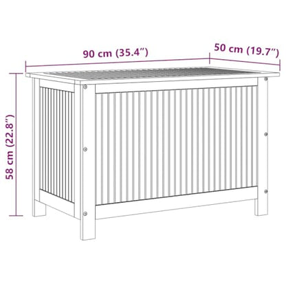 vidaXL Garden Storage Box 35.4"x19.7"x22.8" Solid Wood Acacia - size: 35.4" x 19.7" x 22.8"