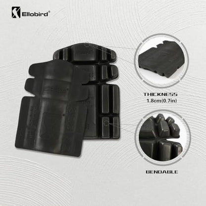 Ellobird Knee Pad Insert For Work Pants,9.45X6.53X0.98 inch 2 PCs - A Pair - color: black