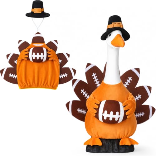 Gilprop Fall Football Porch Goose Outfit for 23" Statue Lawn Yard Decor - style: Fall Football