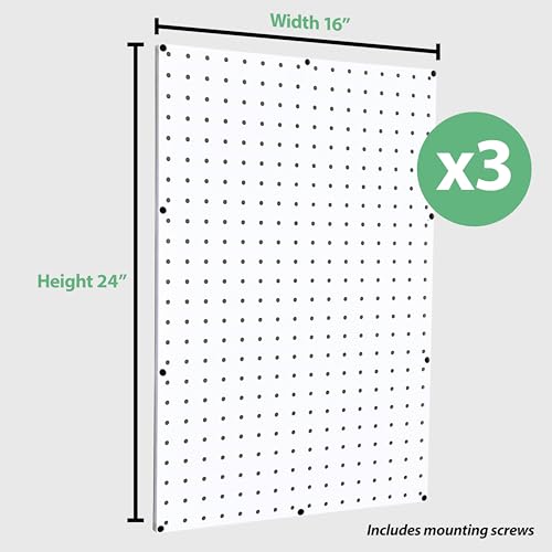 WallPeg - Ultimate Garage Organization Solution! 96" Wide Kit (PK 139 W) Peg Board Wall Organizer, Garage Shelving, Tool & Garden Tools Storage, Craft Organizer with Locking Pegboard Hooks