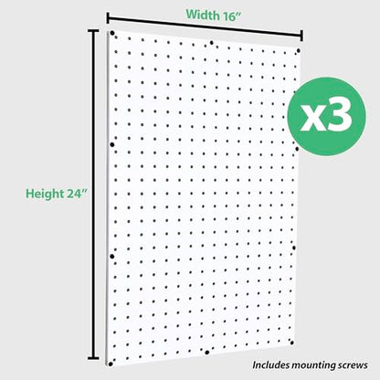 WallPeg - Ultimate Garage Organization Solution! 96" Wide Kit (PK 139 W) Peg Board Wall Organizer, Garage Shelving, Tool & Garden Tools Storage, Craft Organizer with Locking Pegboard Hooks