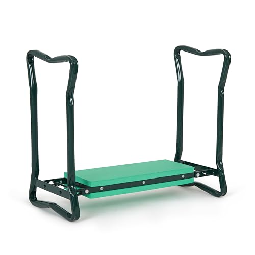 Backyard Expressions Garden Kneeler & Seat – 2-in-1 Garden Stool and Kneeler, Foldable Gardening Bench with Cushioned Pad for Weeding, Planting & Yard Work - style: 2026