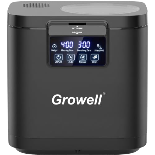Growell 4L Electric Composter for Kitchen, Countertop, Indoor Compost Bin - color: ALL Black
