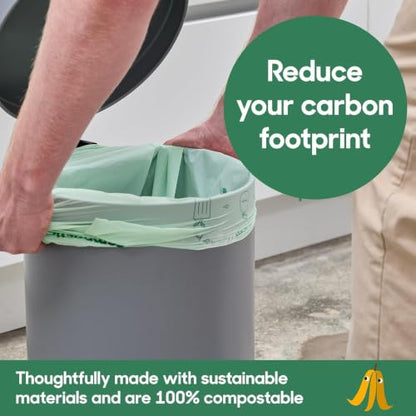 Compostic Compostable Trash Bags, 2.6 Gallon Bathroom Bin, 100 Ct - size: 100 Count (Pack of 1), style: Small 2.6 Gallon