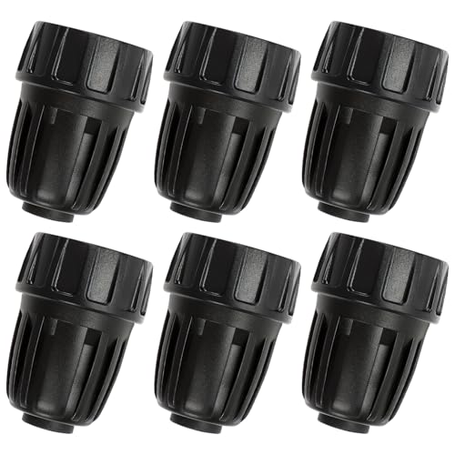RedChili 6 Pcs 1/2 Inch Drip Irrigation Tubing to Faucet/Garden Hose Adapter, 3/4" FHT to 1/2" (1/2" ID x0.6-0.65" OD) Drip Irrigation Fittings Female Garden Hose Water Line System Connector - size: 1/2" Faucet Adapter