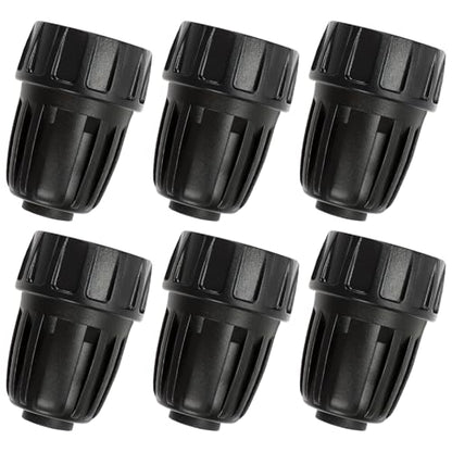 RedChili 6 Pcs 1/2 Inch Drip Irrigation Tubing to Faucet/Garden Hose Adapter, 3/4" FHT to 1/2" (1/2" ID x0.6-0.65" OD) Drip Irrigation Fittings Female Garden Hose Water Line System Connector - size: 1/2" Faucet Adapter