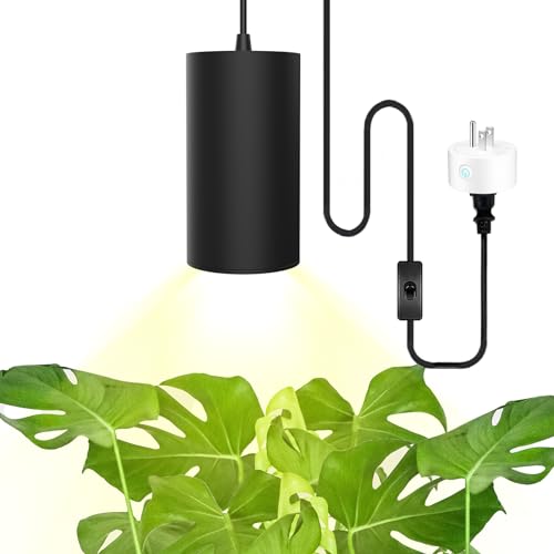 STERREN Hanging Grow Lights,Plug in Pendant Light for Indoor Plants - color: Black
