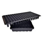 Bootstrap Farmer 128 Cell Tray Combo with 1020 Trays No Holes Black 5-Pack - size: 5 Flats and 5 Cell