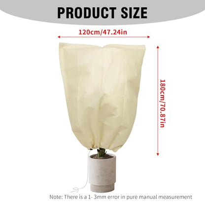 2Pcs Plant Covers Freeze Protection - color: Beige