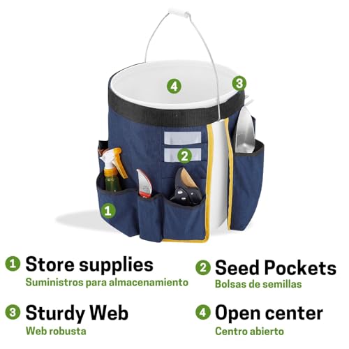 Bucket Tool Organizer, 5 Gallon Garden Tool Bucket Organizer