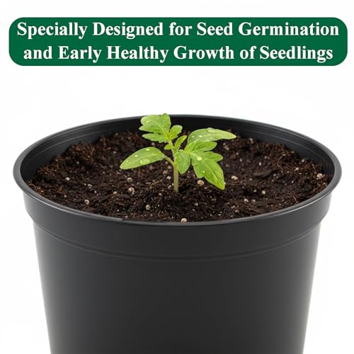 25 Packs Nursery Pots for Plants 4 Inch Seedling Pots with Drainage Holes - size: 4 Inch