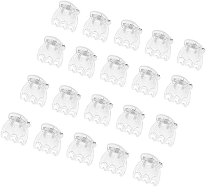 50Pcs Transparent Plant Orchid Clips,Flowers Fixer for Garden Vine Stem Plants Climbing Clasp for Support,Orchid Clips for Plants Support Garden Stakes