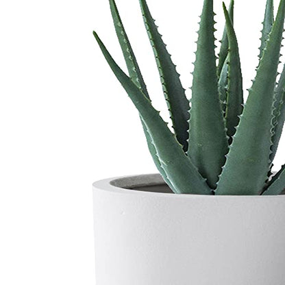 Kante Set of 3 White Concrete Capsule Planters 13.1" 11" 9" Dia - color: White, size: 13.1"Dia, 11.0"Dia, 9.0"Dia (Set of 3)