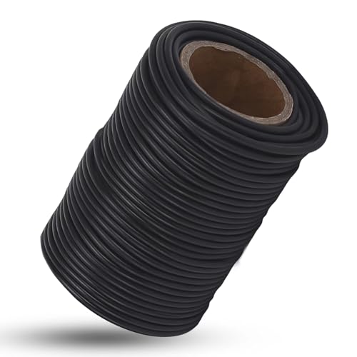 TELENT OUTDOORS 101 Feet Black Plant Twist Ties, Soft Plant Ties for Vine Support, 3mm TPR Flexible Garden Tie for Plants Gardening Office Home Use - color: black
