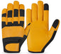 HADIZ Leather Gardening & Working Gloves Men & Women Rose Pruning Breathable Thorn Proof & Garden Tweezer Set - size: Medium