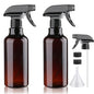 Plastic Spray Bottles 16.9oz/500ml 2 Pack, Amber - color: Amber