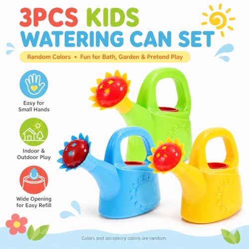 STOBOK 3 Pack Kids Watering Can, Chicken Watering Cans (Random Color)