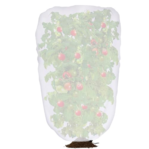 5x3.3 Ft Garden Plant Shade Cover with Drawstring, Non-Woven Sunshade Cloth - color: 1 Pc, size: 5 x 3.3 Ft