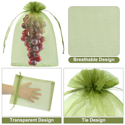 80 Pcs Fruit Protection Bags, 8 x12 Inch Fruit Tree Netting Mesh Bags