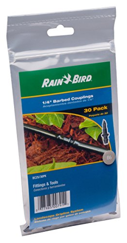 Rain Bird BC25-30PS Drip Adapter Fitting, 1/4", 30-Pack - size: 30-Pack