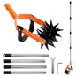 YIAD Rotary Cultivator Garden Tiller, 72" Stainless Steel Hand Tool