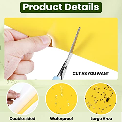 Qualirey 100 Pcs 6x8 Inch Yellow Blue Sticky Traps for Gnats - color: Yellow,Blue