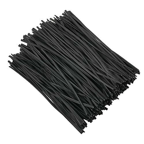 300 pcs 5 inch Plastic Black Twist Ties, Cable Ties, for Bags, Gardening Tools - color: Black