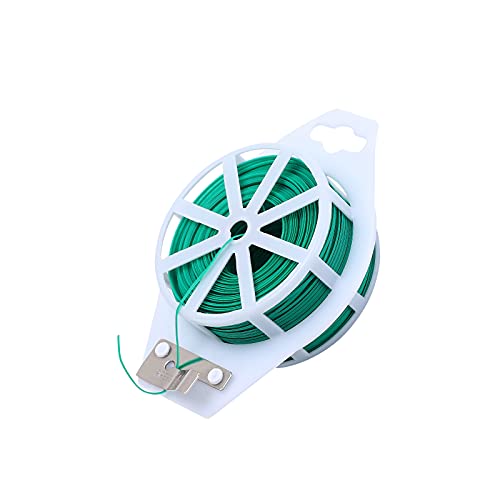 Twist Ties, Plastic Coated Wire for Garden Plant, Built-in Cutter, 328 Feet