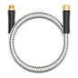 Short Metal Garden Hose 3 ft Connector, Stainless Steel Small Hose Extension Adapter for Hose Reel, Long, Flexible, Lightweight & Heavy Duty Water Pipe, No Kinking Outdoor Water Hose for Yard, 3 Feet - size: 3ft Male to Female