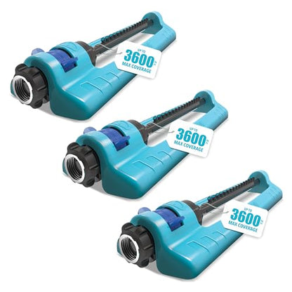 Aqua Joe Oscillating Sprinkler, 3600 Sq Ft, 3 Pack, SJI-OMS16