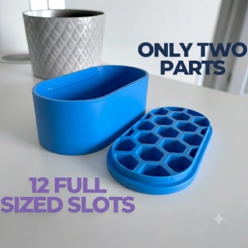 Mini Green Onion Regrower Kit, Hydroponic Scallion Planter Box with Hexagonal Honeycomb Lid, Soil-Free Indoor Herb Water Propagation Tub for Kitchen Countertop，Blue - color: Blue