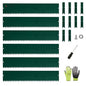 Anleolife 8-inch Green Steel Garden Edging - color: Green, style: 8 inch tall